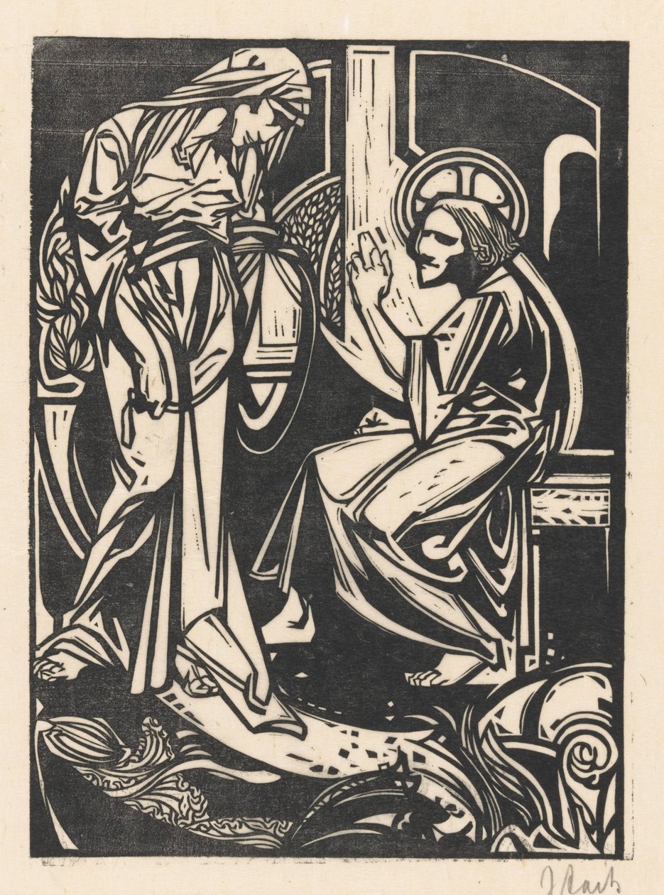 基督与撒玛利亚妇人 作者 Johannes Josephus Aarts（艺术家签名）