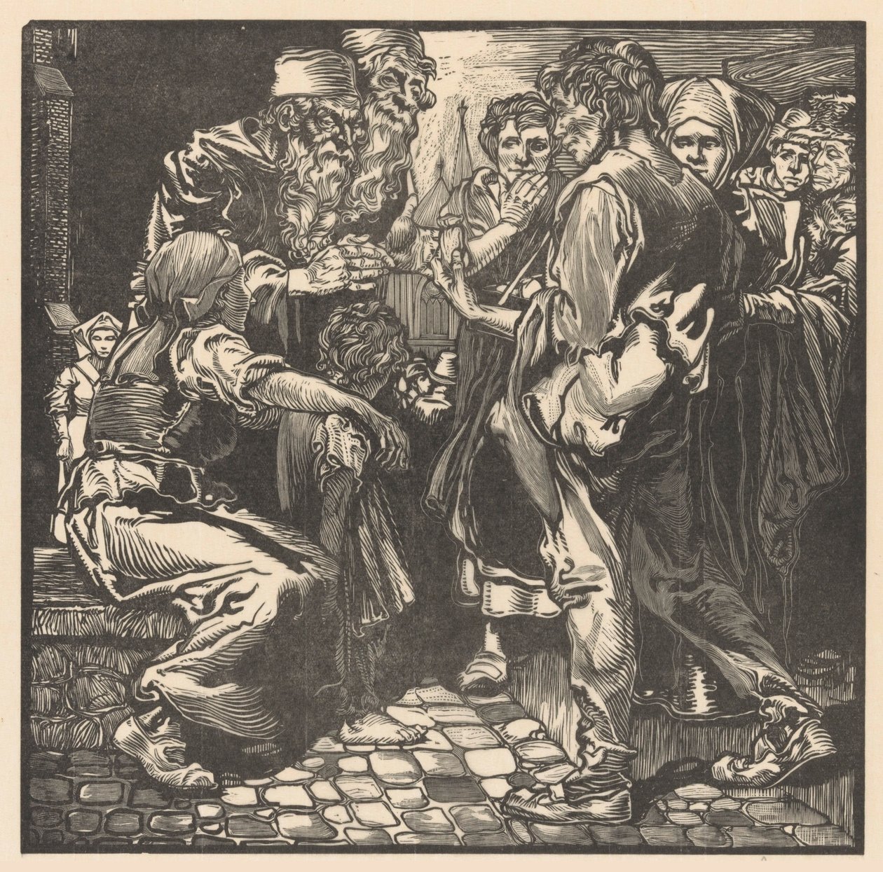 拿钱包的男子 作者 Johannes Josephus Aarts（艺术家签名）