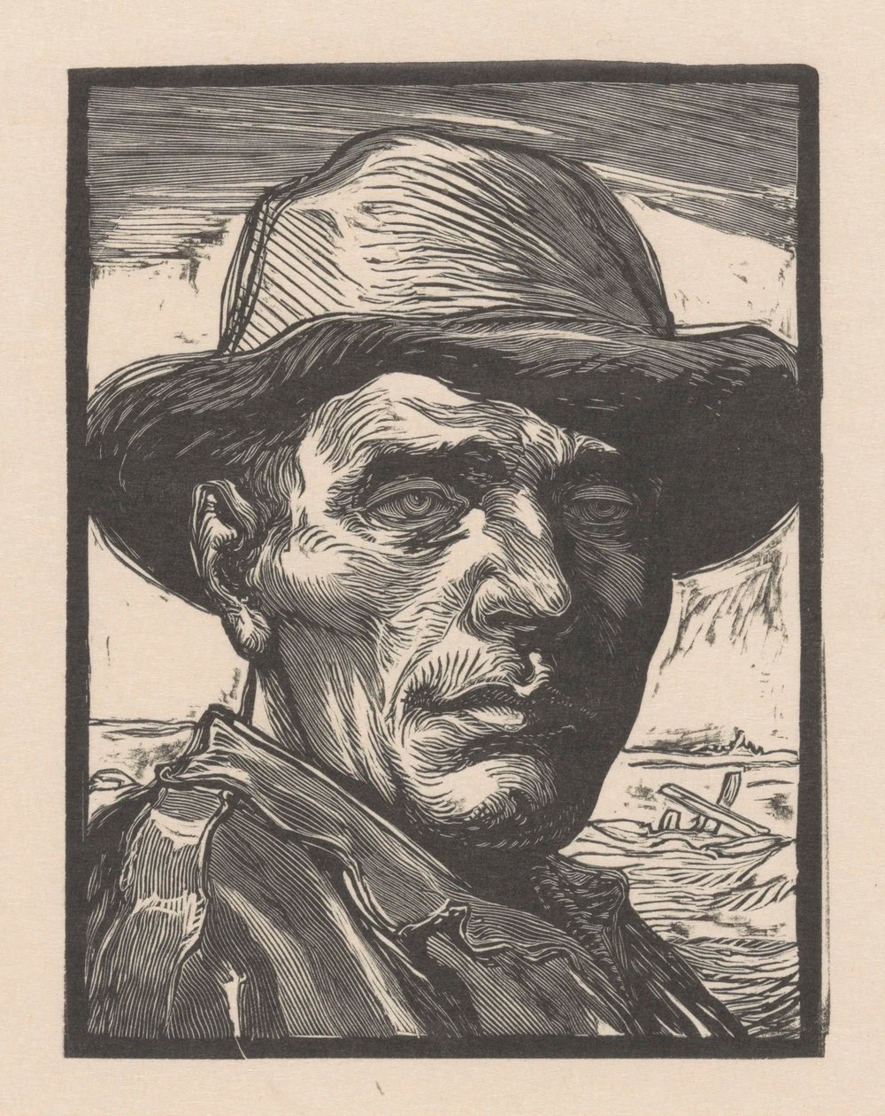 一位不知名男子的肖像 作者 Johannes Josephus Aarts（艺术家签名）