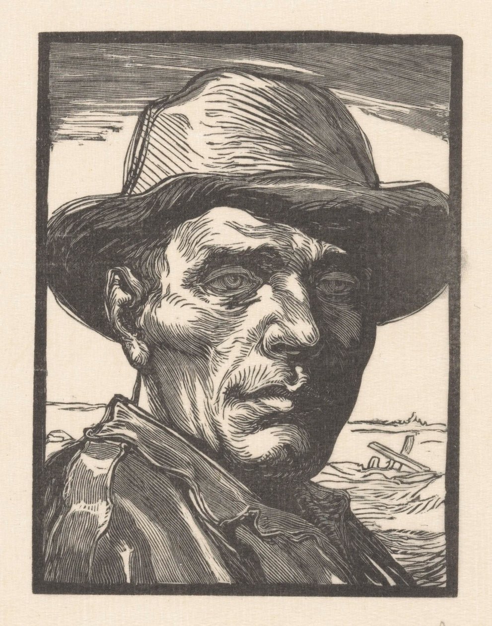 一位不知名男子的肖像 作者 Johannes Josephus Aarts（艺术家签名）