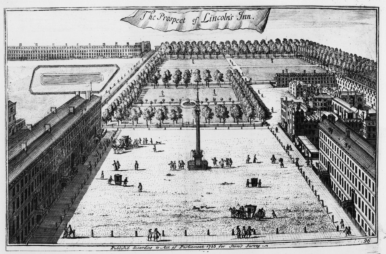 林肯旅馆的前景，1720年 作者 约翰尼斯·基普（Johannes Kip）