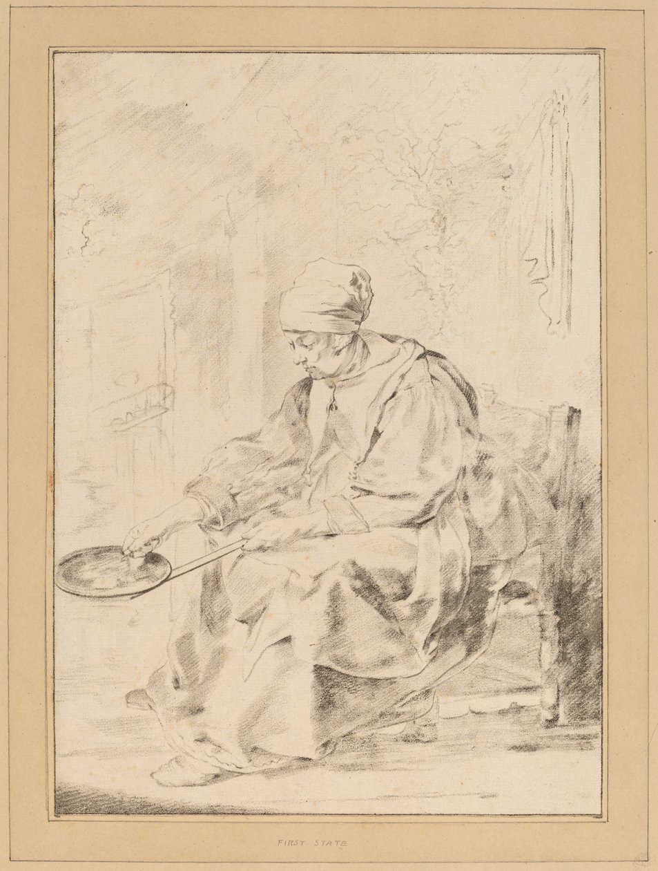 煎饼女郎，1768年。 作者 约翰内斯·科恩莱因