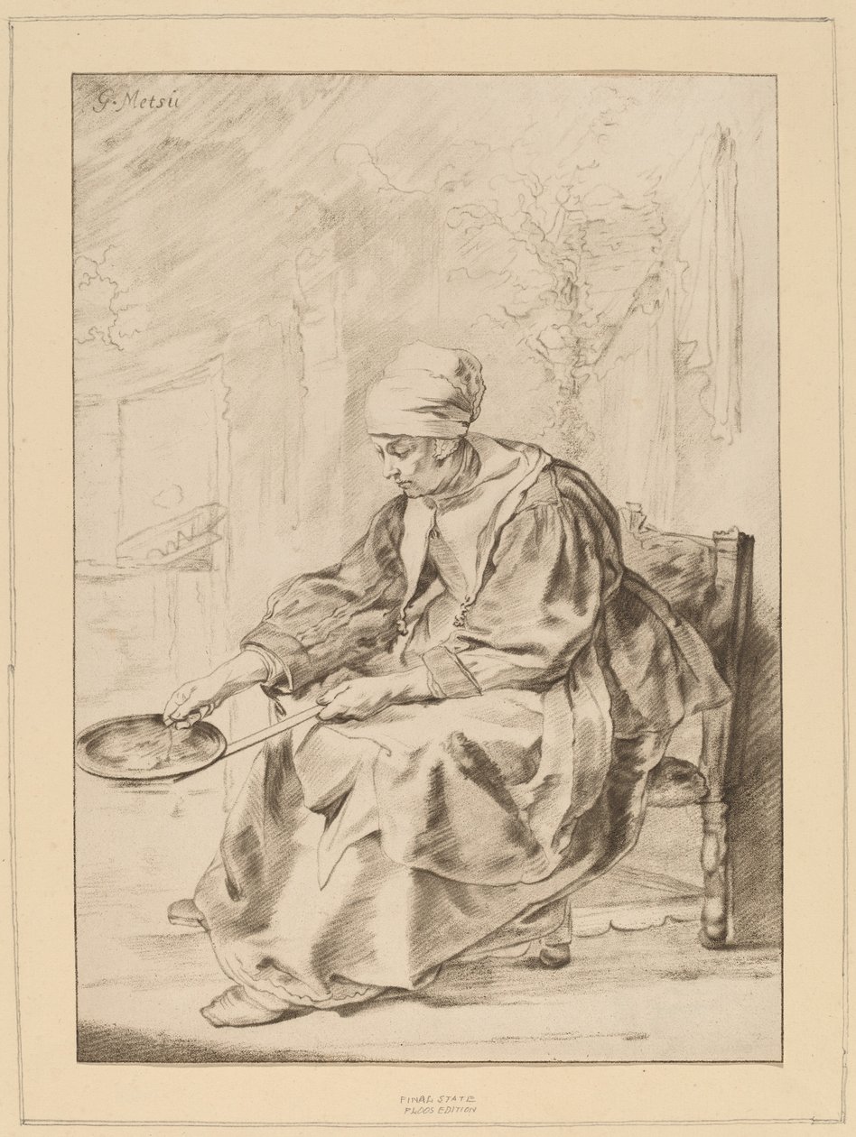 煎饼女郎，1768年。 作者 约翰内斯·科恩莱因