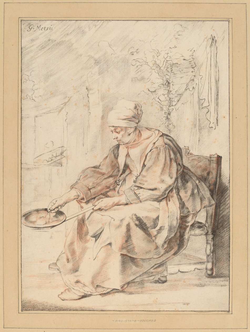 煎饼女郎，1768年。 作者 约翰内斯·科恩莱因
