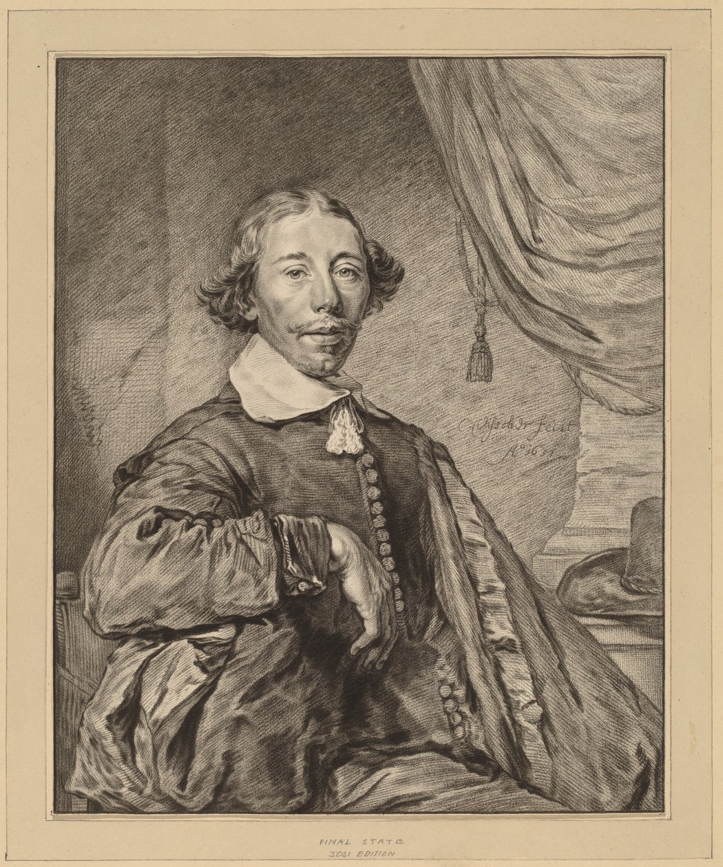 坐着的人的画像，1771年。 作者 约翰内斯·科恩莱因