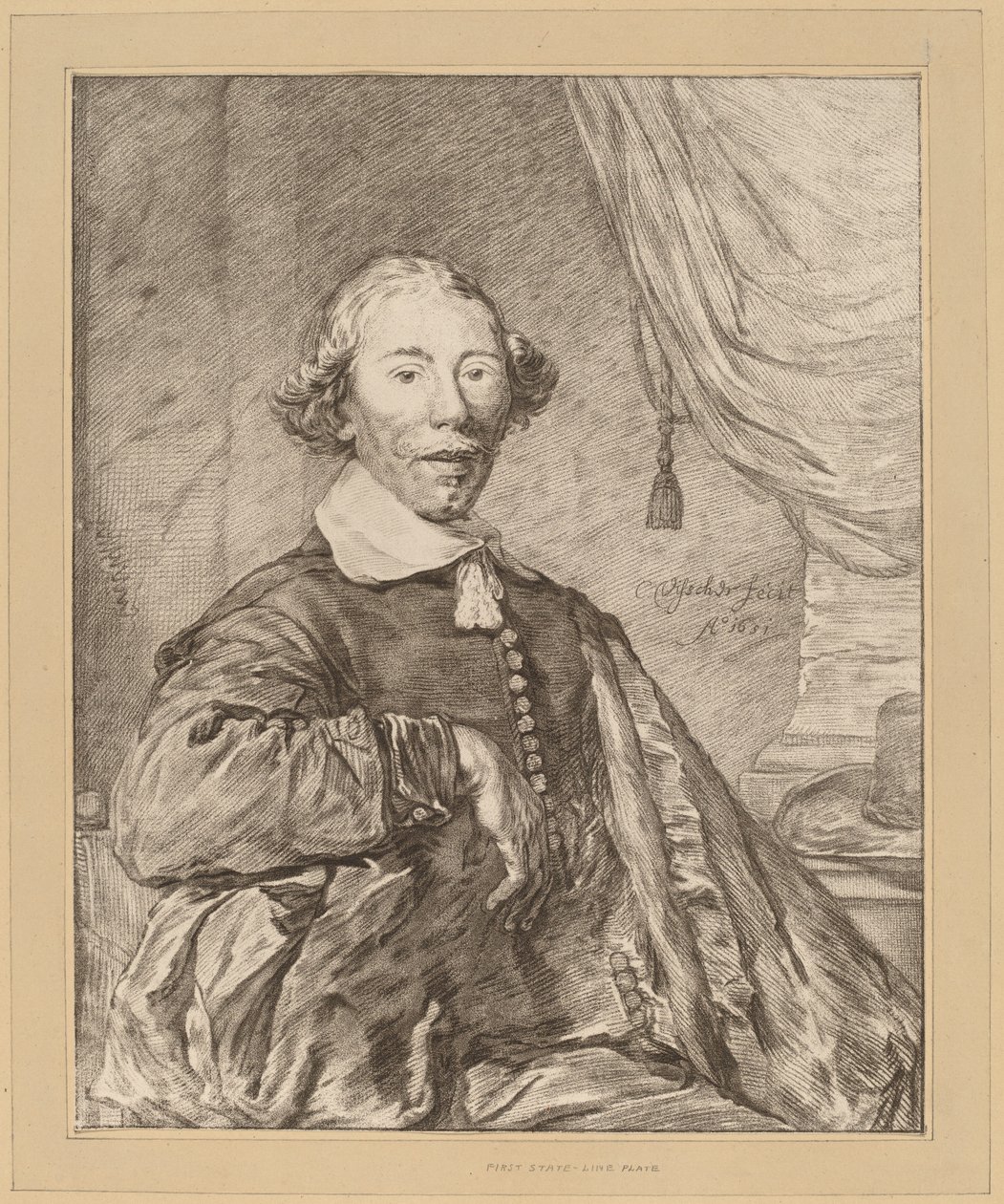 坐着的人的画像，1771年。 作者 约翰内斯·科恩莱因