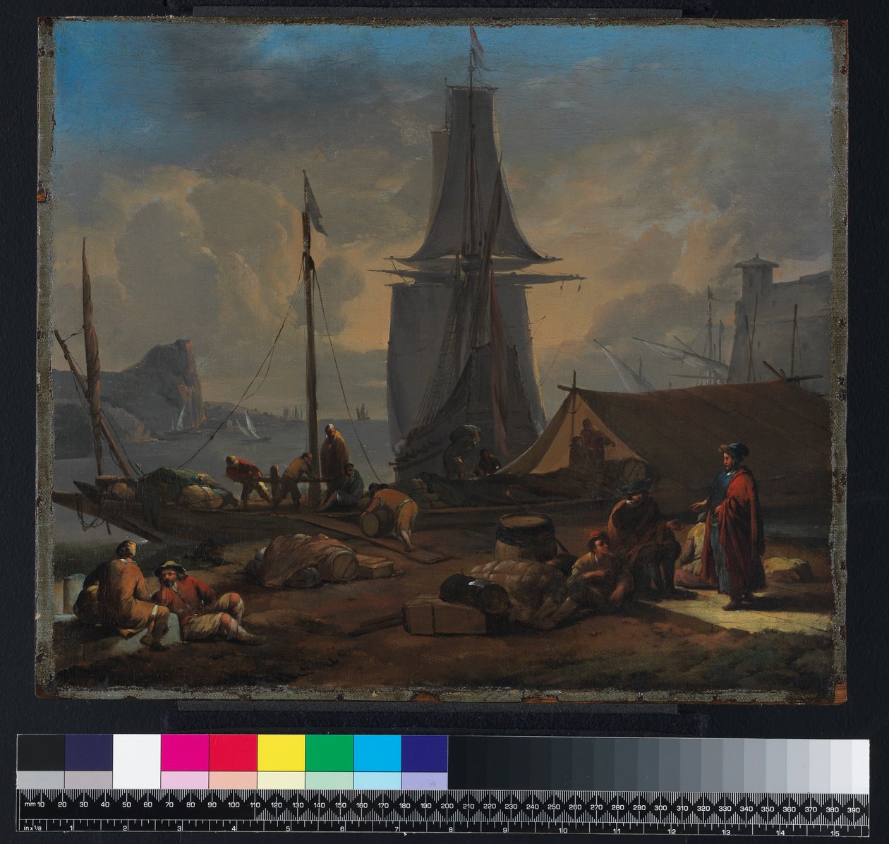 1674年之前的港口场景 作者 约翰尼斯·林格尔巴赫