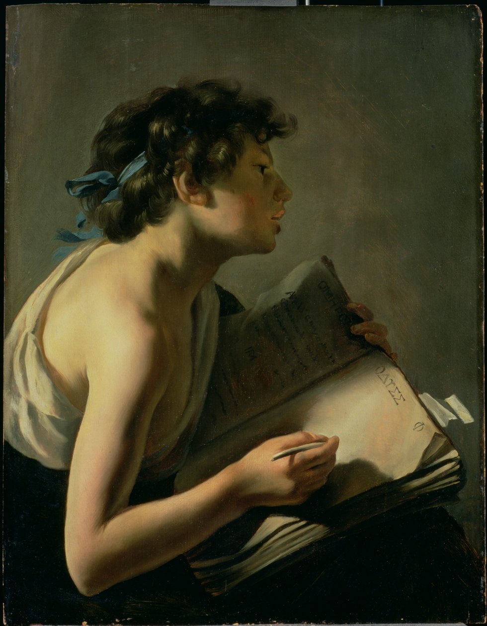 青年诗人（青年抄写荷马） 作者 约翰尼斯·莫雷塞（Johannes Moreelse）