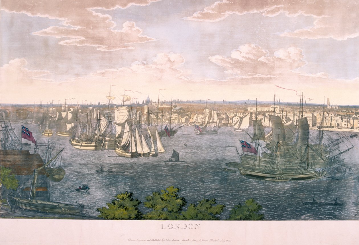 伦敦之景，1801年 作者 约翰内斯·斯沃特纳