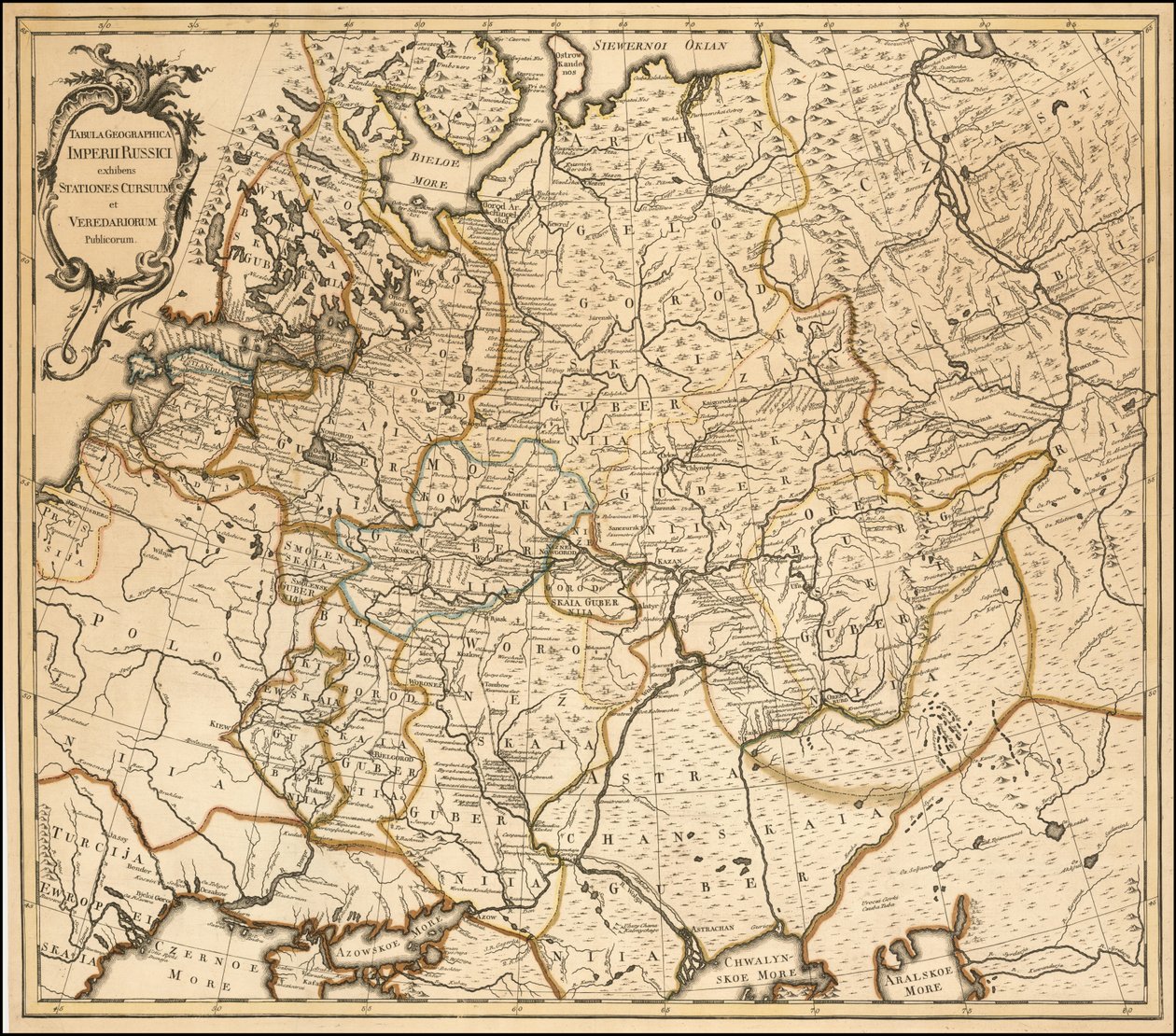 约翰内斯-特雷斯科特绘制的 1760 年俄罗斯地图 作者 约翰·特雷斯科特