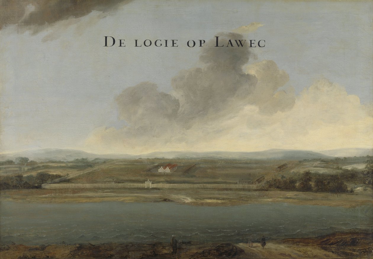 荷兰东印度公司在柬埔寨的Lawec交易站，c.1662-3 作者 约翰尼斯·温克伯恩斯（Johannes Vinckeboons）