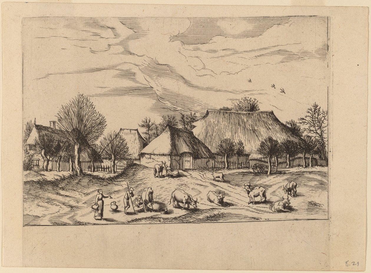 农场 作者 Johannes 和 Lucas van Doetechum 在《小景观大师》之后