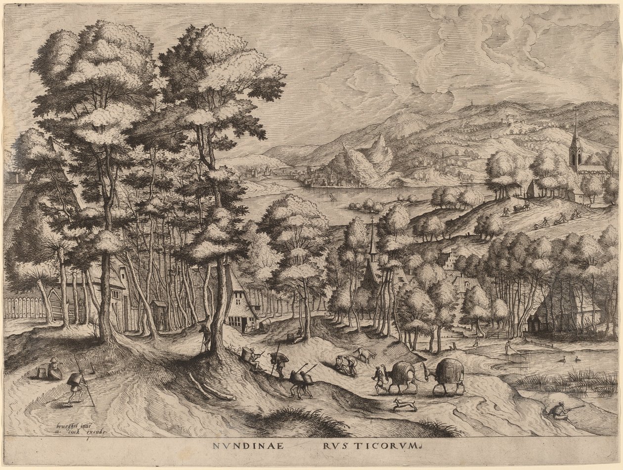 Nundinae Rusticorum (乡村市场) 作者 Johannes 和 Lucas van Doetechum 在老彼得·勃鲁盖尔之后