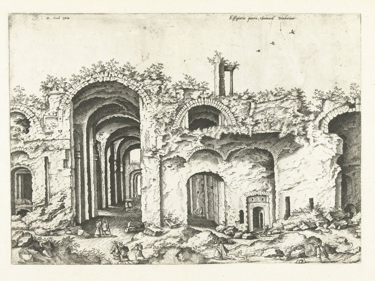 戴克里先浴场第三景
罗马废墟，1561 年（系列标题） 作者 Lucas van Doetechum 的约翰内斯（归因于）