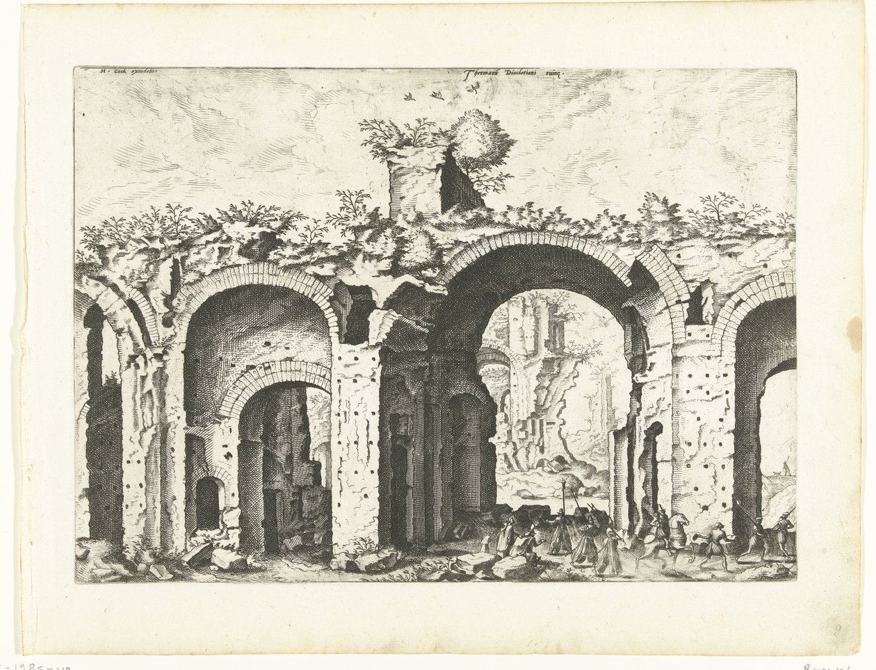 戴克里先浴场第二景
罗马废墟，1561 年（系列标题） 作者 Lucas van Doetechum 的约翰内斯（归因于）