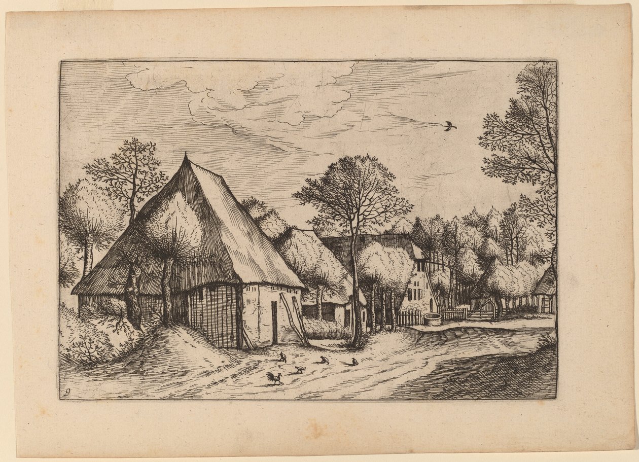 有抽水井的农家院 作者 Johannes van Doetechum，长老和卢卡斯