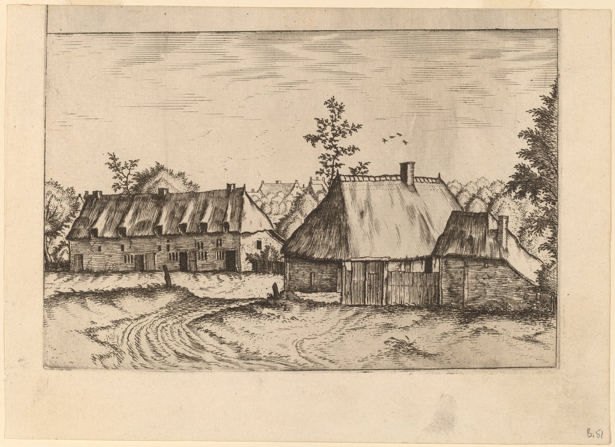 农场和排屋 作者 Johannes van Doetechum，长老和卢卡斯