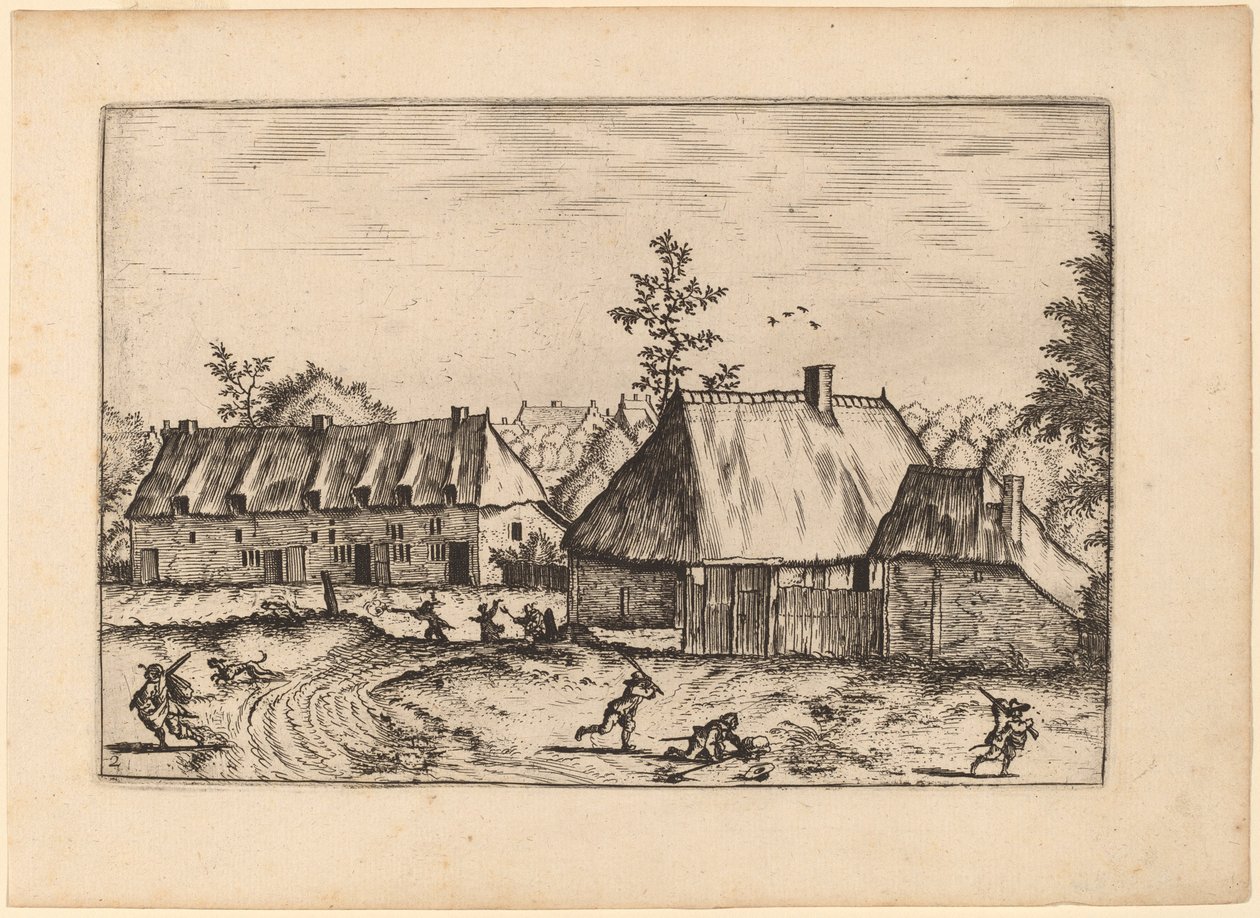 农场和排屋 作者 Johannes van Doetechum，长老和卢卡斯