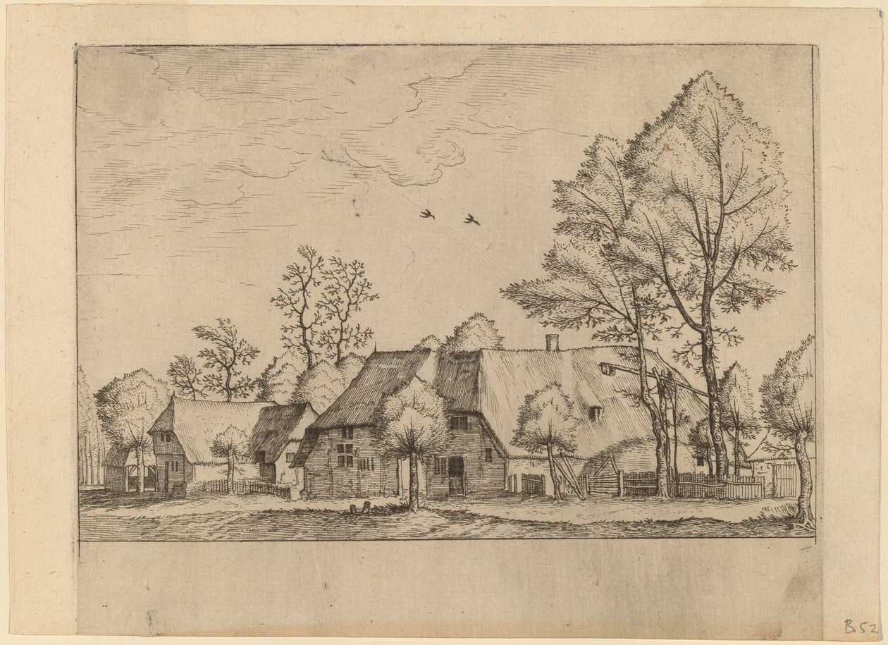 有抽水井的大农场 作者 Johannes van Doetechum，长老和卢卡斯
