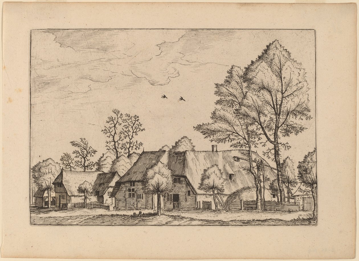 有抽水井的大农场 作者 Johannes van Doetechum，长老和卢卡斯