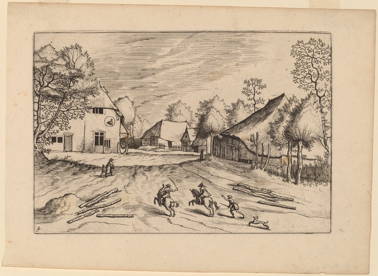 带农场的斯旺客栈 作者 Johannes van Doetechum，长老和卢卡斯