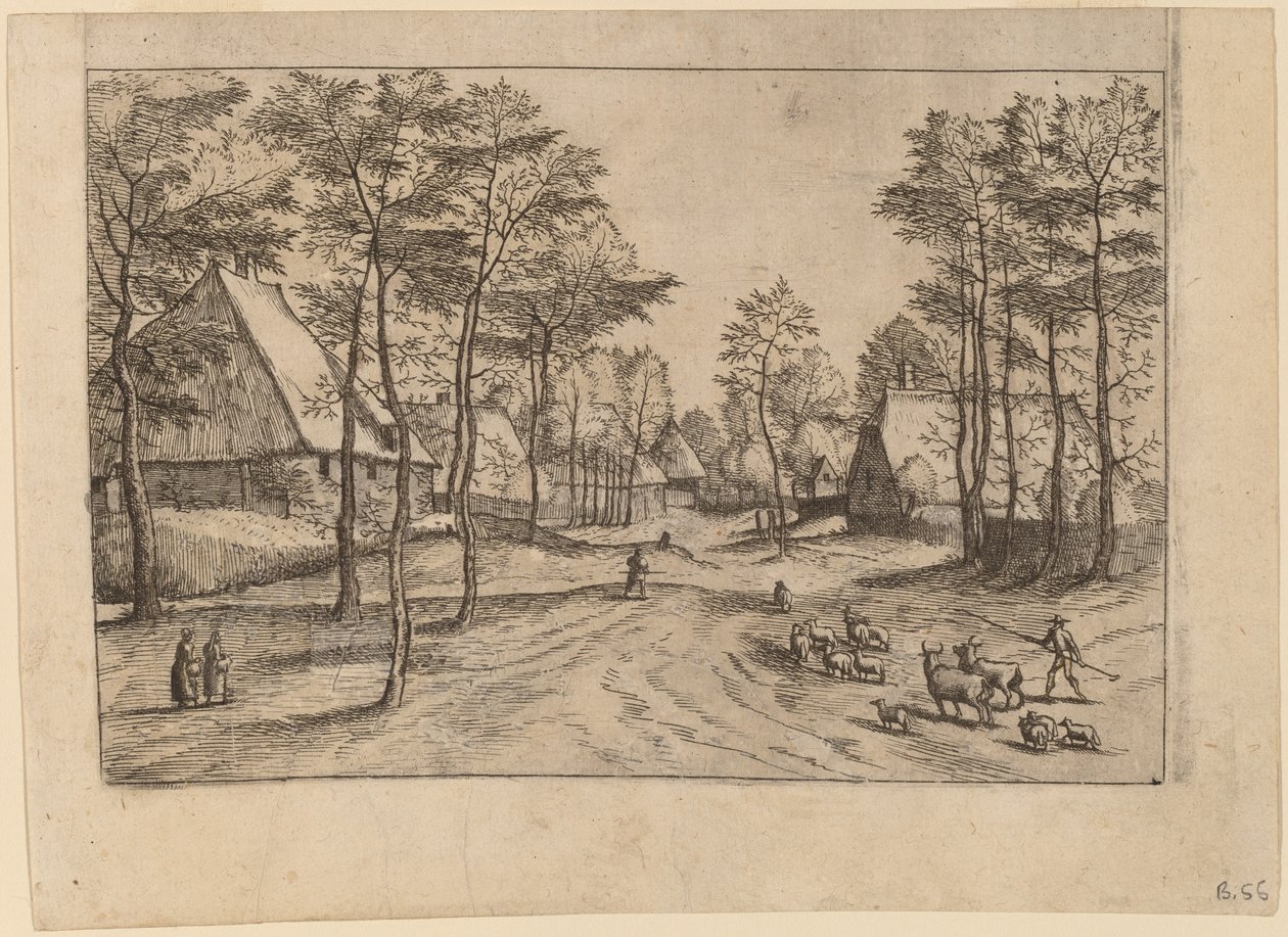 村街 作者 Johannes van Doetechum，长老和卢卡斯