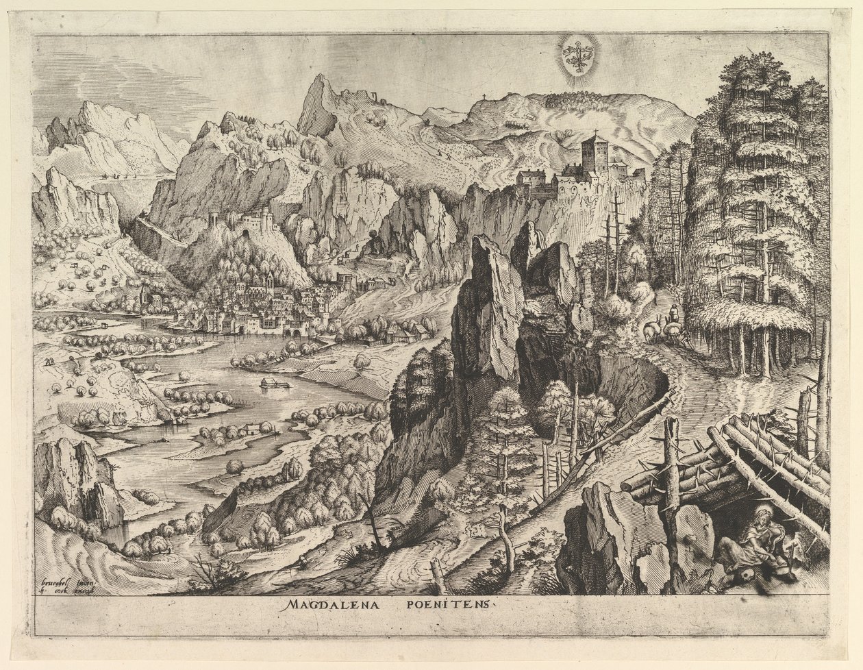 忏悔的玛格达莱娜 玛格达莱娜poenitens出自《大型风景画》，约1555-56年。 作者 约翰内斯·范·杜特克姆一世