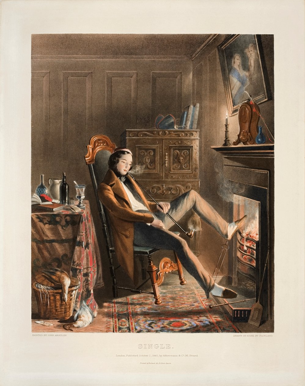 Single，litho by Thomas Fairland（1804-52），由Ackermann and Co.，1840出版 作者 约翰·阿布索隆