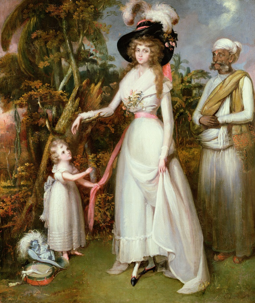 金罗斯夫人，她的女儿和Jamadar，1786年 作者 