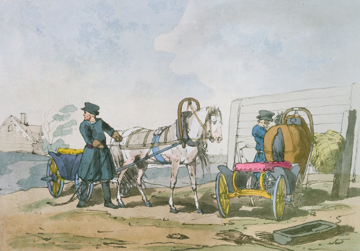 Droshka，1803年 作者 约翰·奥古斯都·阿特金森