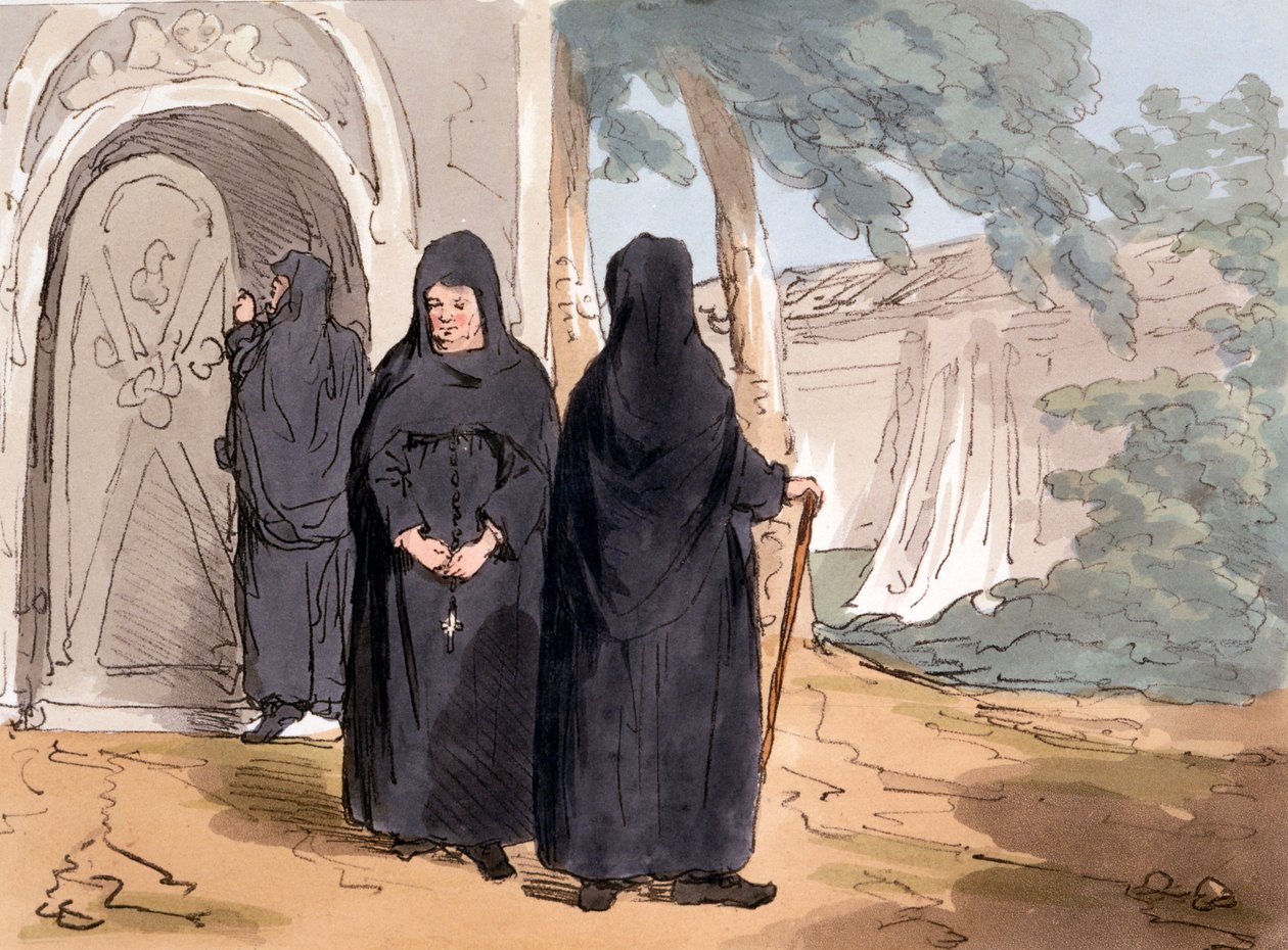 尼姑，1804年 作者 约翰·奥古斯都·阿特金森