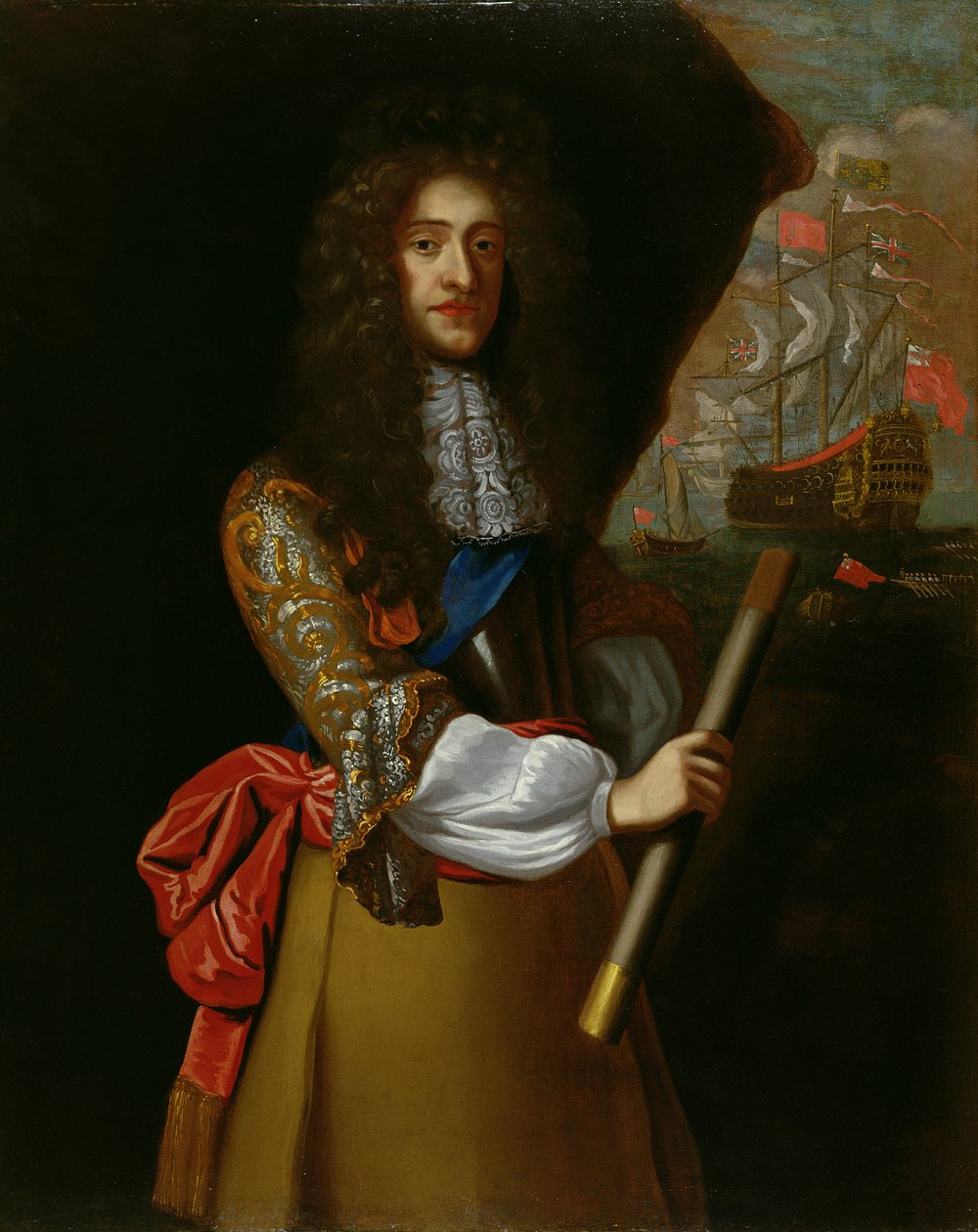 苏格兰的詹姆斯七世和英格兰的二世的肖像，c.1670 作者 约翰·巴蒂斯特·德·麦地那