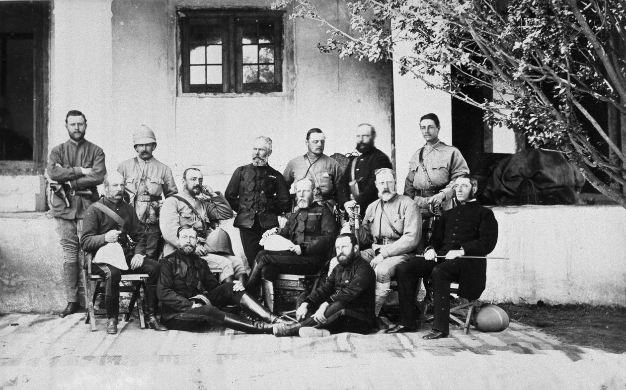 集体肖像的士兵在第二次阿富汗战争，考拉姆，1879年 作者 约翰·伯克