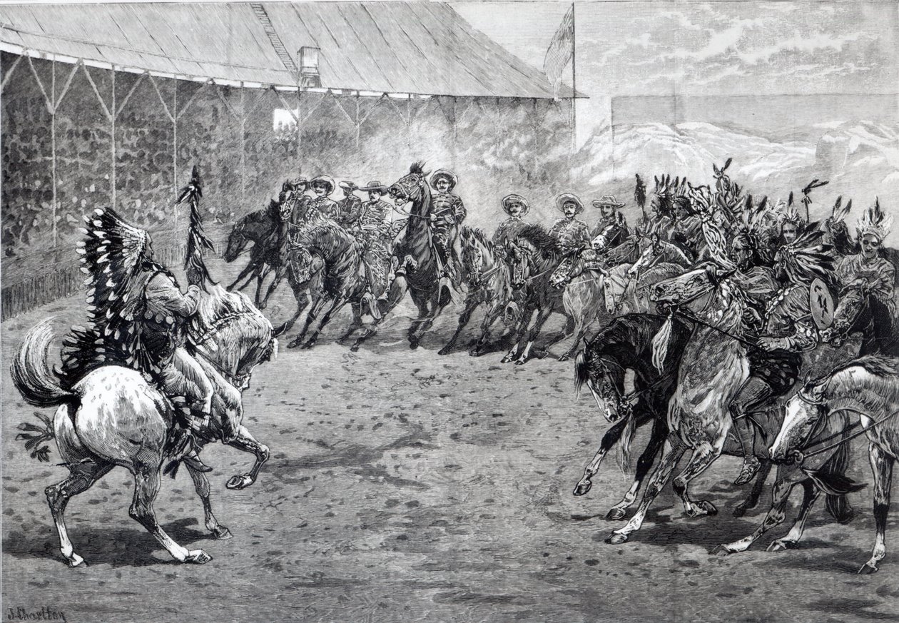 西布朗普顿的狂野西部秀，1887年 作者 约翰·查尔顿