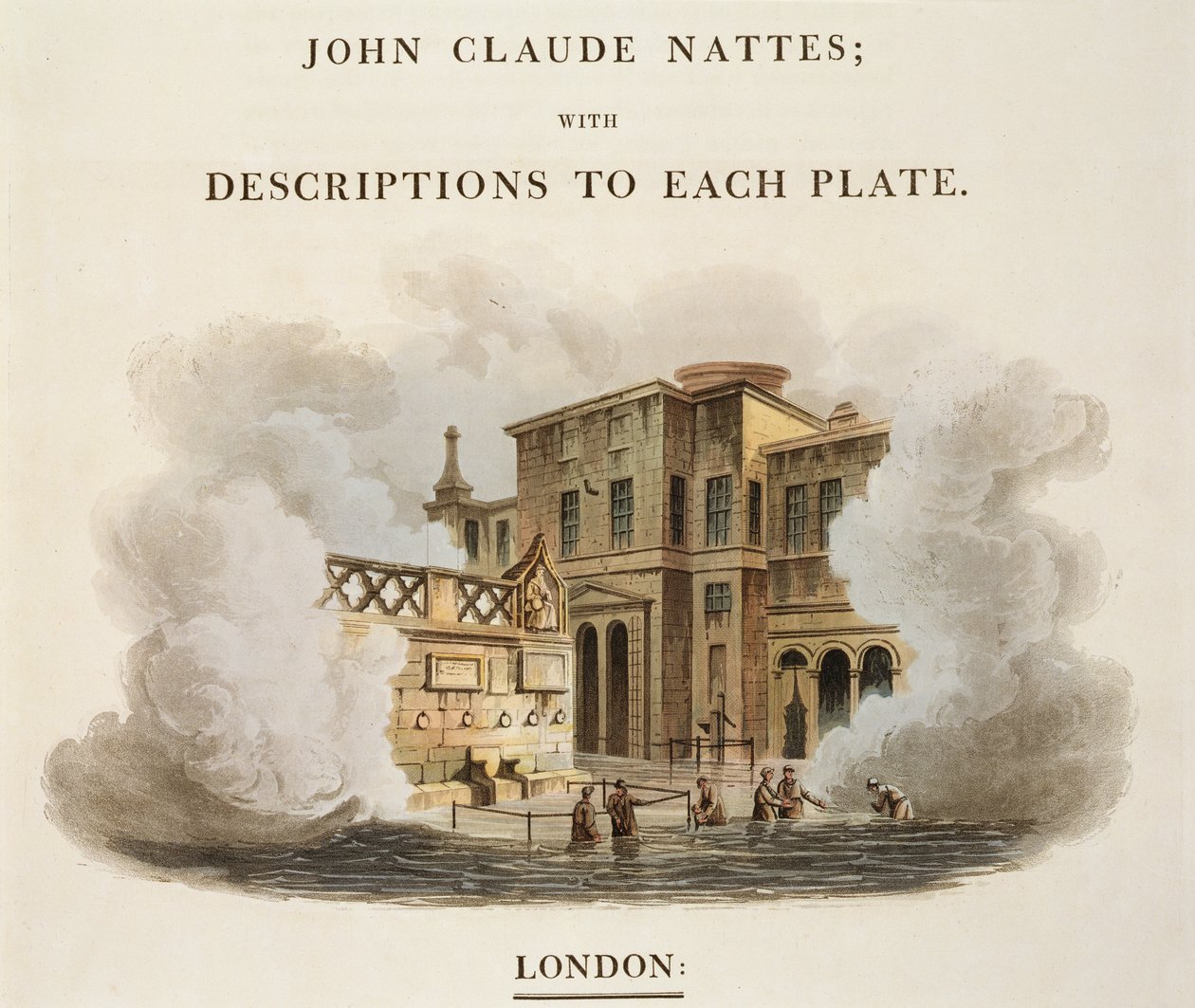 以巴斯的沃特斯（Waters）为主题，参观由约翰希尔（John Hill，1770-1850）酒吧雕刻的“巴斯画像系列”。作者William Miller，1805（aquatint） 作者 约翰·克劳德·纳特斯