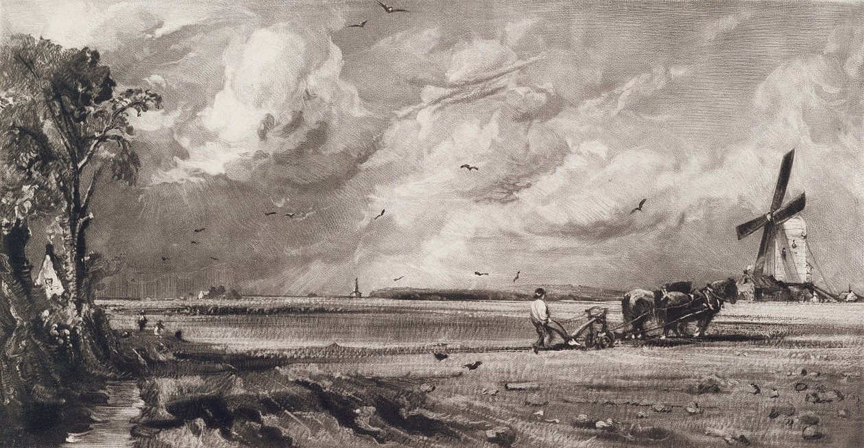 春天，由大卫卢卡斯（1802-81）c.1829-30（mezzotint）刻 作者 约翰·康斯特勃