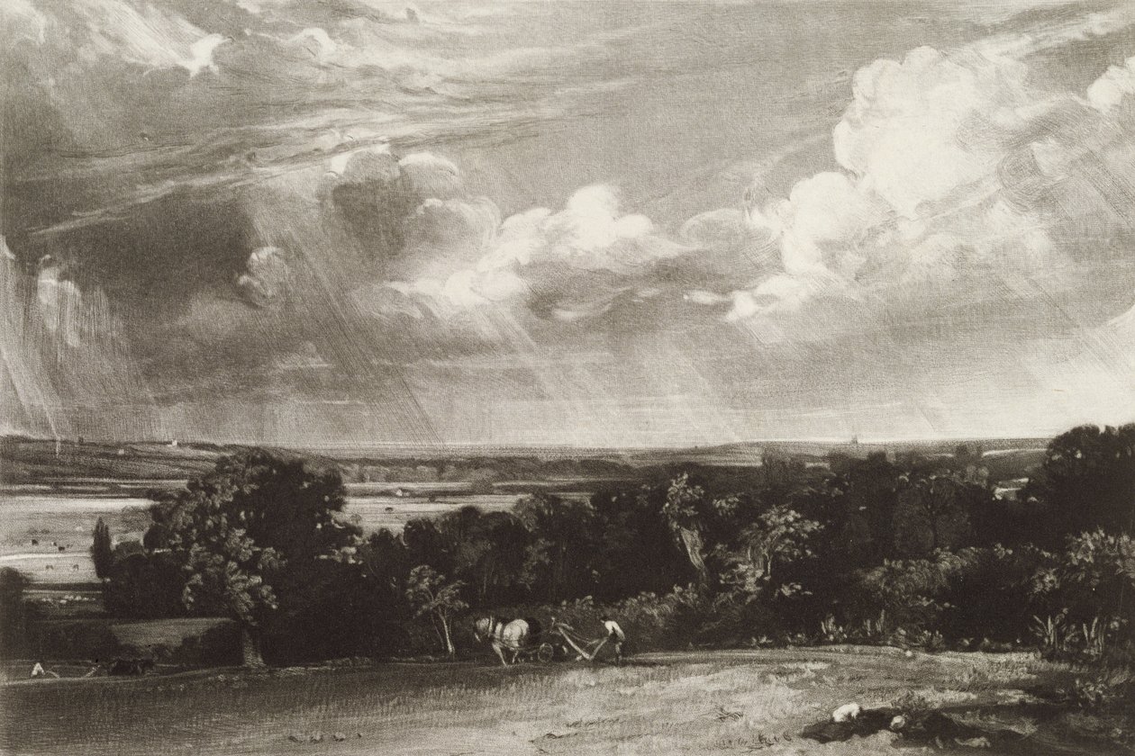 Summerland，由David Lucas（1802-81）（mezzotint）刻 作者 约翰·康斯特勃