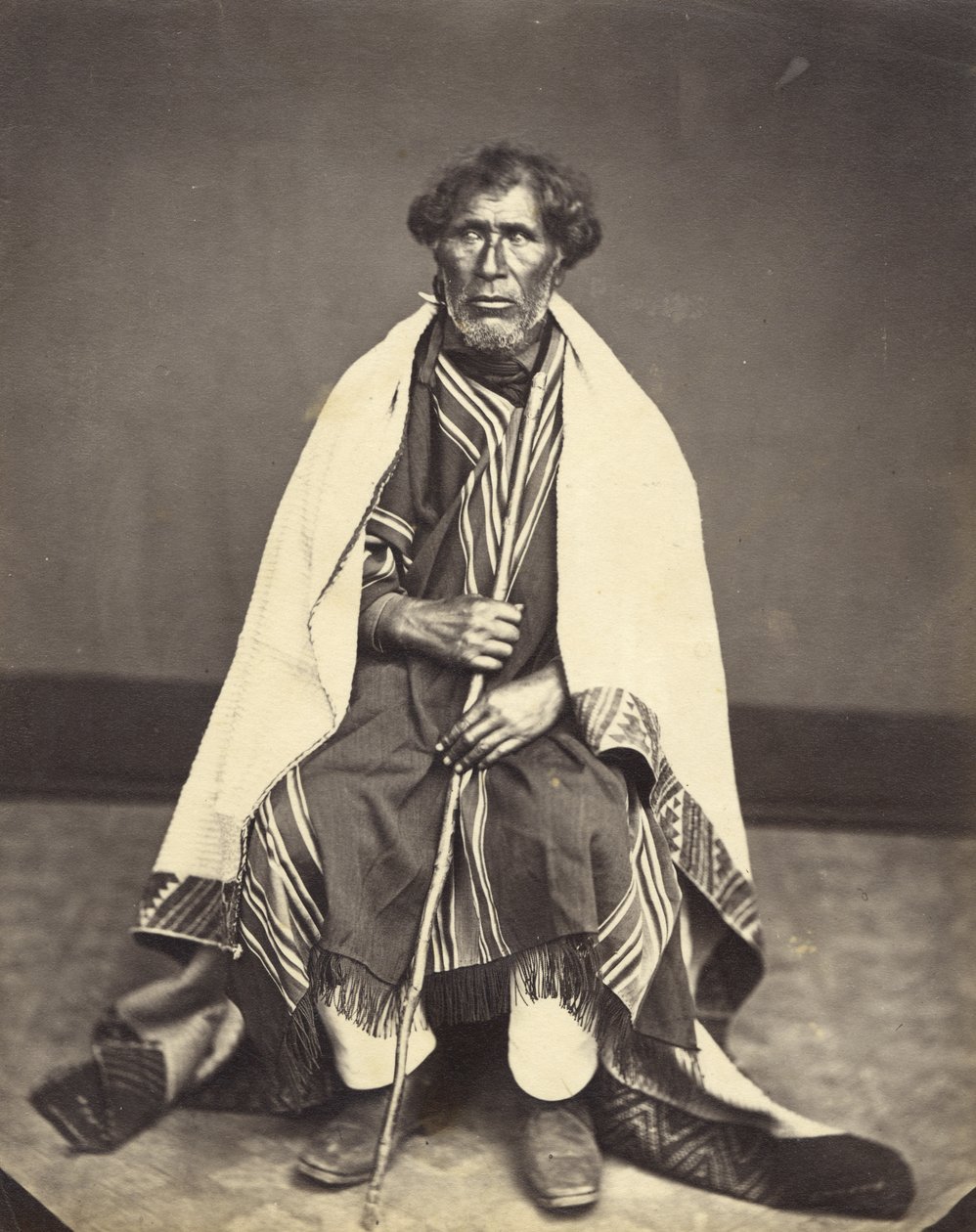 Tairoa之王，1860年（蛋白打印） 作者 约翰·尼科尔·克朗比