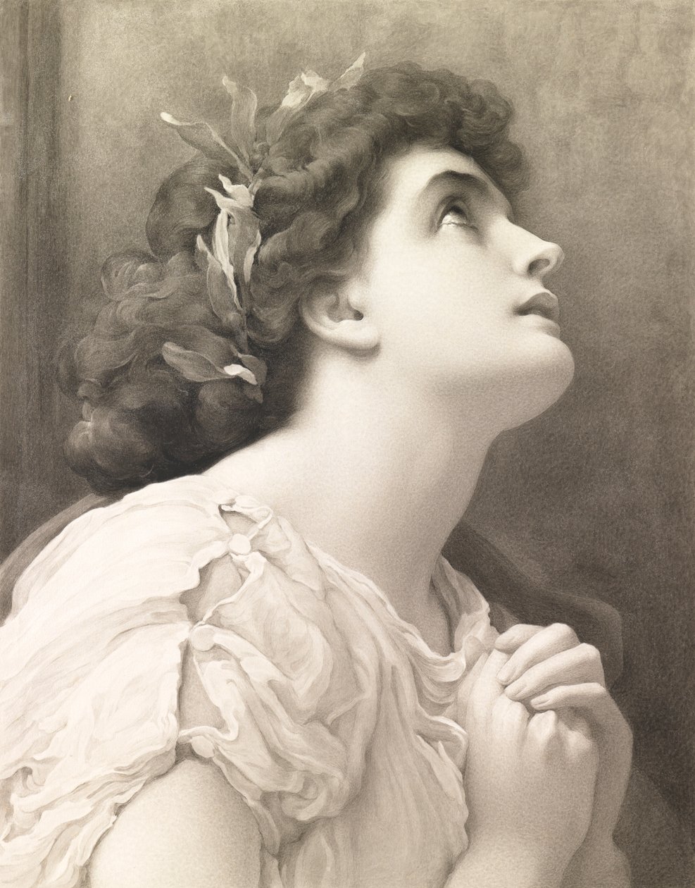 Leighton，1900年之后的信仰（水彩画） 作者 约翰·道格拉斯·米勒