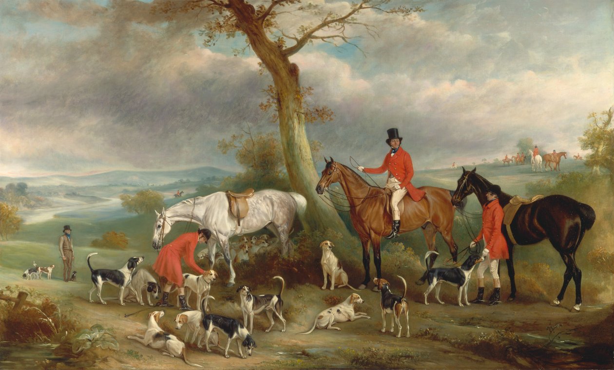 MFH的Thomas Wilkinson和Hurworth Foxhounds 作者 约翰·费内利