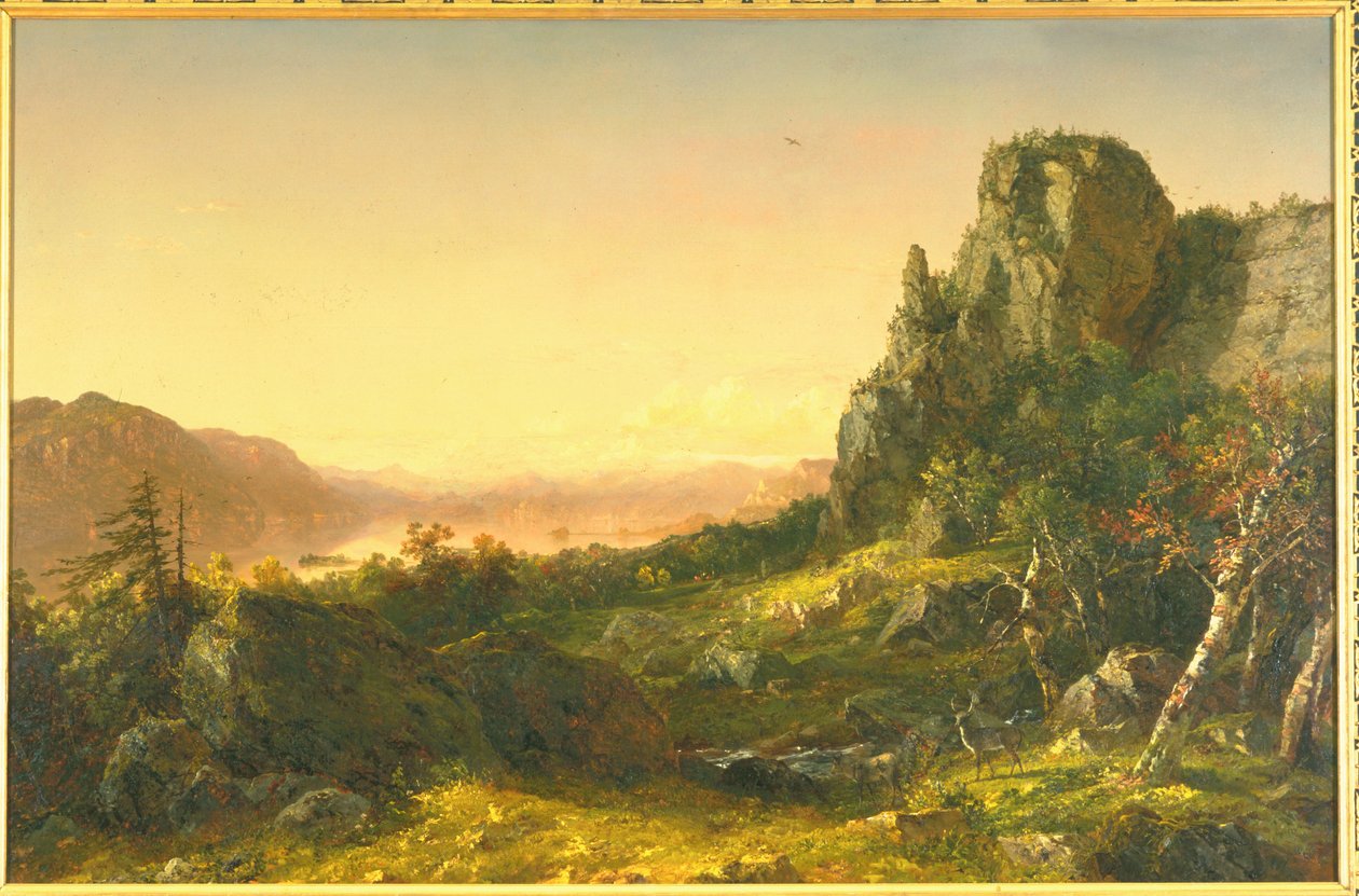 洛奇景观，1853年 作者 约翰·弗雷德里克·肯塞特