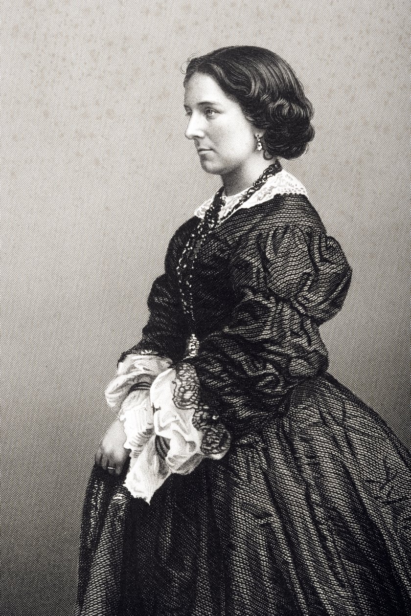 Constance Nantier-Didiee女士（1832-67）由DJ Pound拍摄，来自1860年伦敦出版的“知名人物绘画室，第2卷”（雕刻） 作者 约翰·贾比斯（John Jabez）Edwin Paisley Mayall