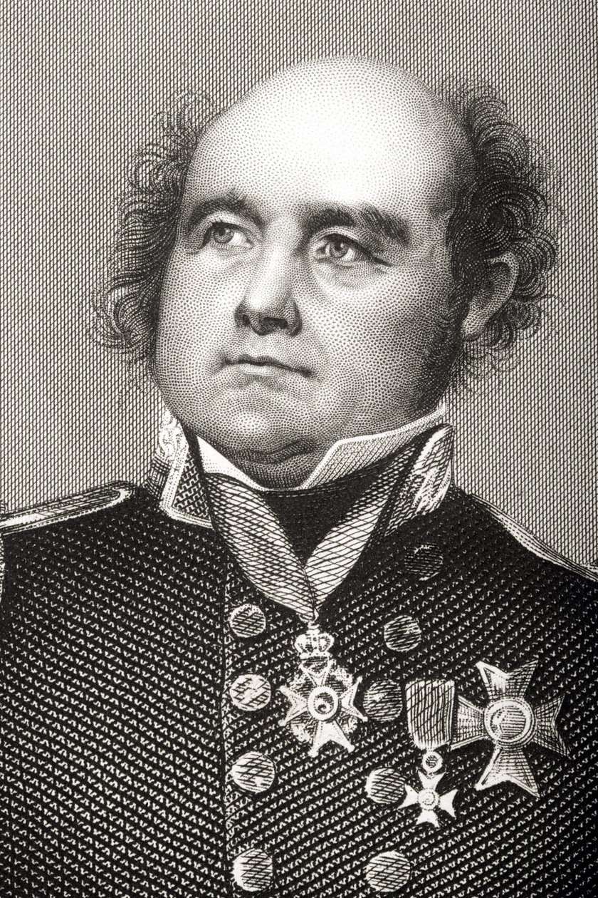 约翰·富兰克林爵士（1786-1847）由DJ Pound在1860年伦敦出版的“知名人物绘画室，第2卷”中拍摄的照片（详情为266369） 作者 约翰·贾比斯（John Jabez）Edwin Paisley Mayall