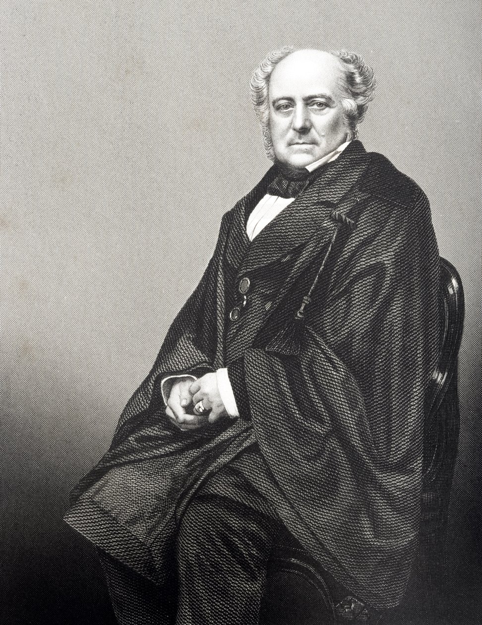 Richard Bethell爵士（1800-73）第一男爵韦斯特伯里，由DJ Pound拍摄的照片，来自1860年伦敦出版的“知名人物绘画室，第2卷” 作者 约翰·贾比斯（John Jabez）Edwin Paisley Mayall