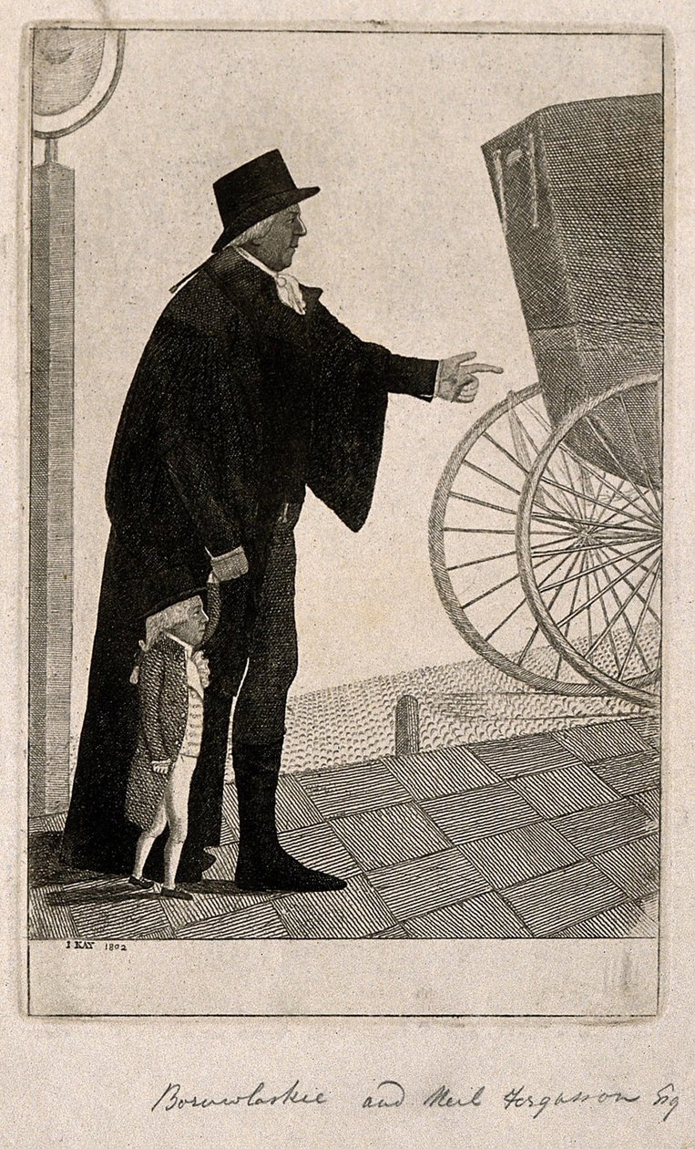 矮人Jozef Boruwlaski和1802年的Neil Fergusson 作者 约翰·凯