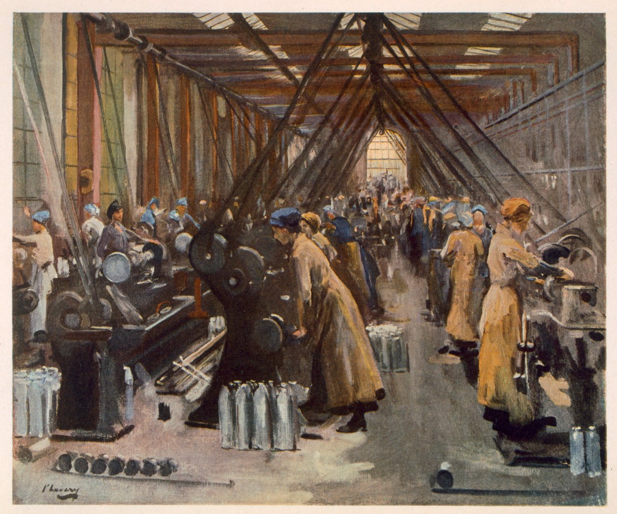 壳牌制作，爱丁堡，英国艺术家在前线，继续西部前线，1918年 作者 约翰·拉维里