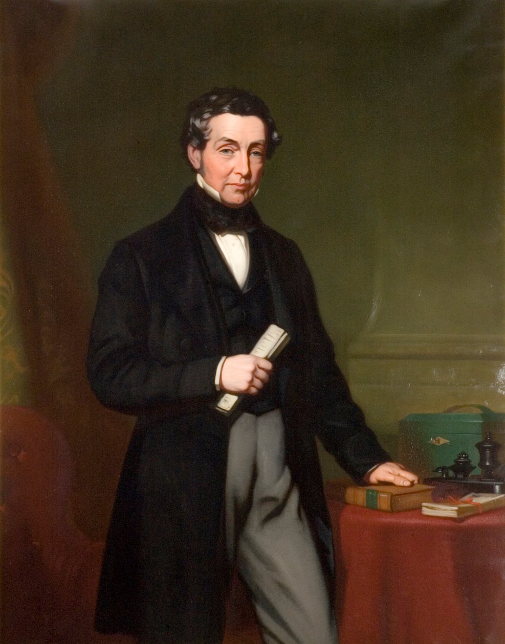 Charles Grey Round（1797  -  1867）肖像的裁剪版本 作者 约翰·卢卡斯