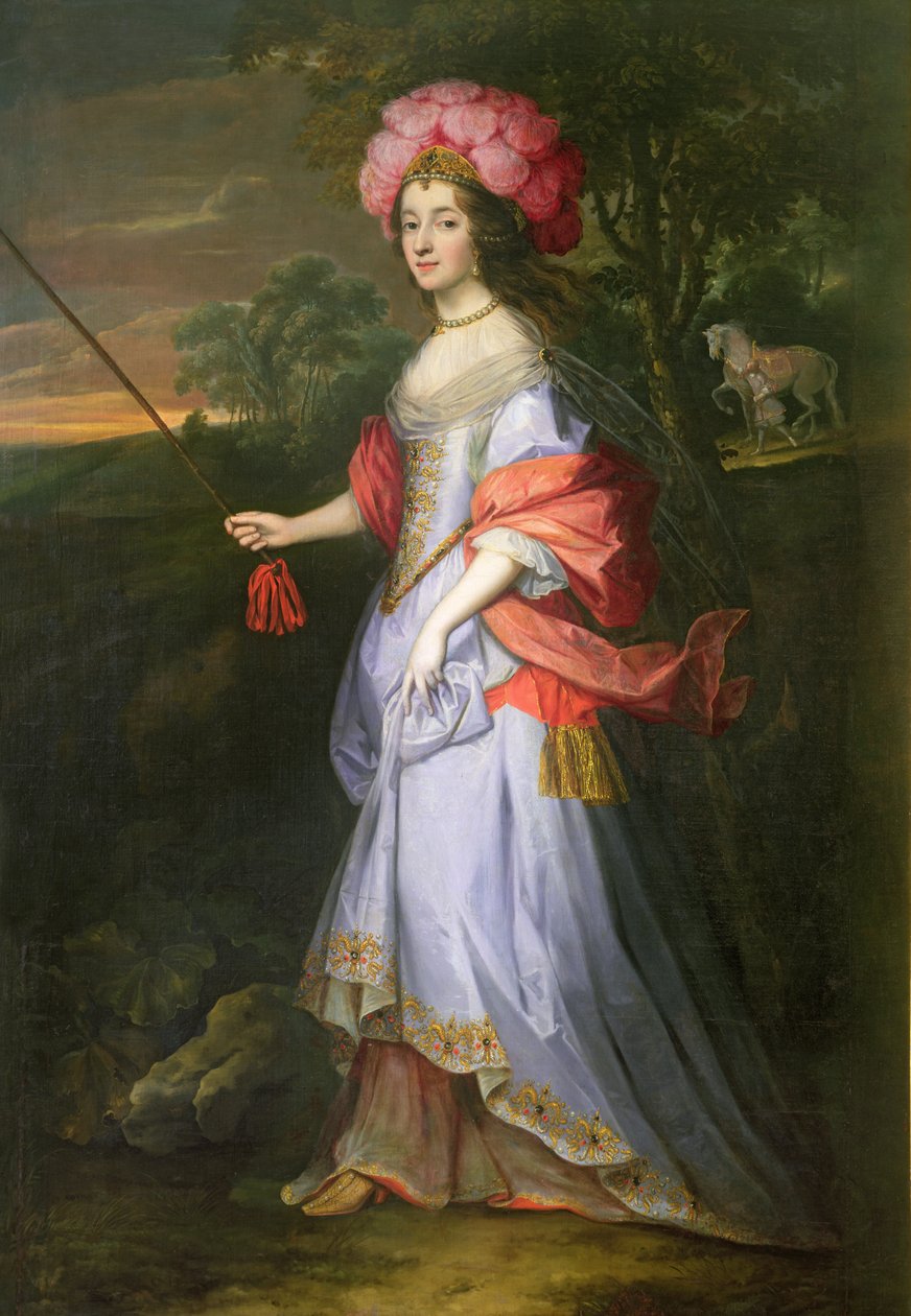 化妆舞会服装的女士，c.1679 作者 约翰·迈克尔·赖特