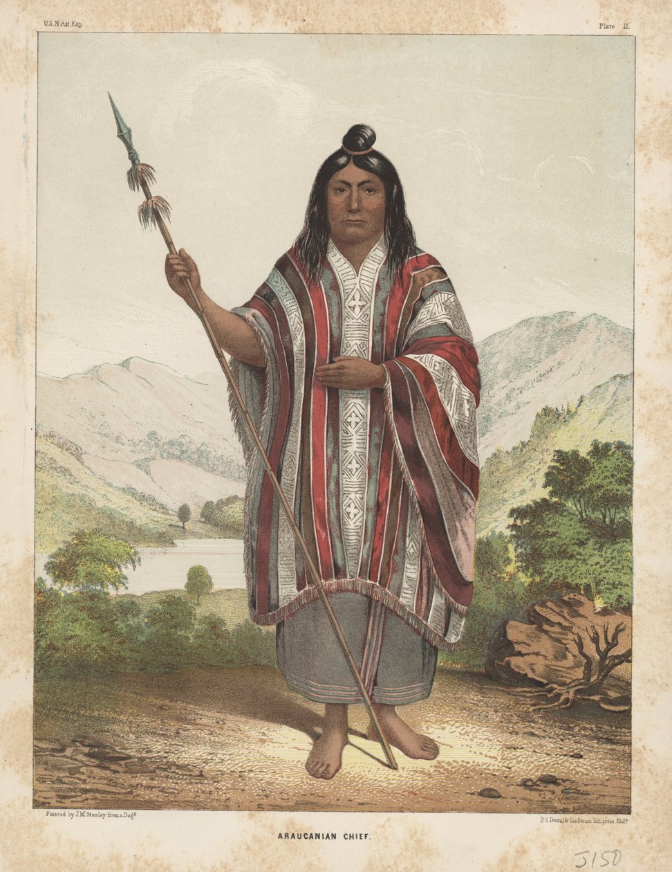 阿劳卡尼亚酋长，1855年 作者 约翰·史密斯（John Mix Stanley）