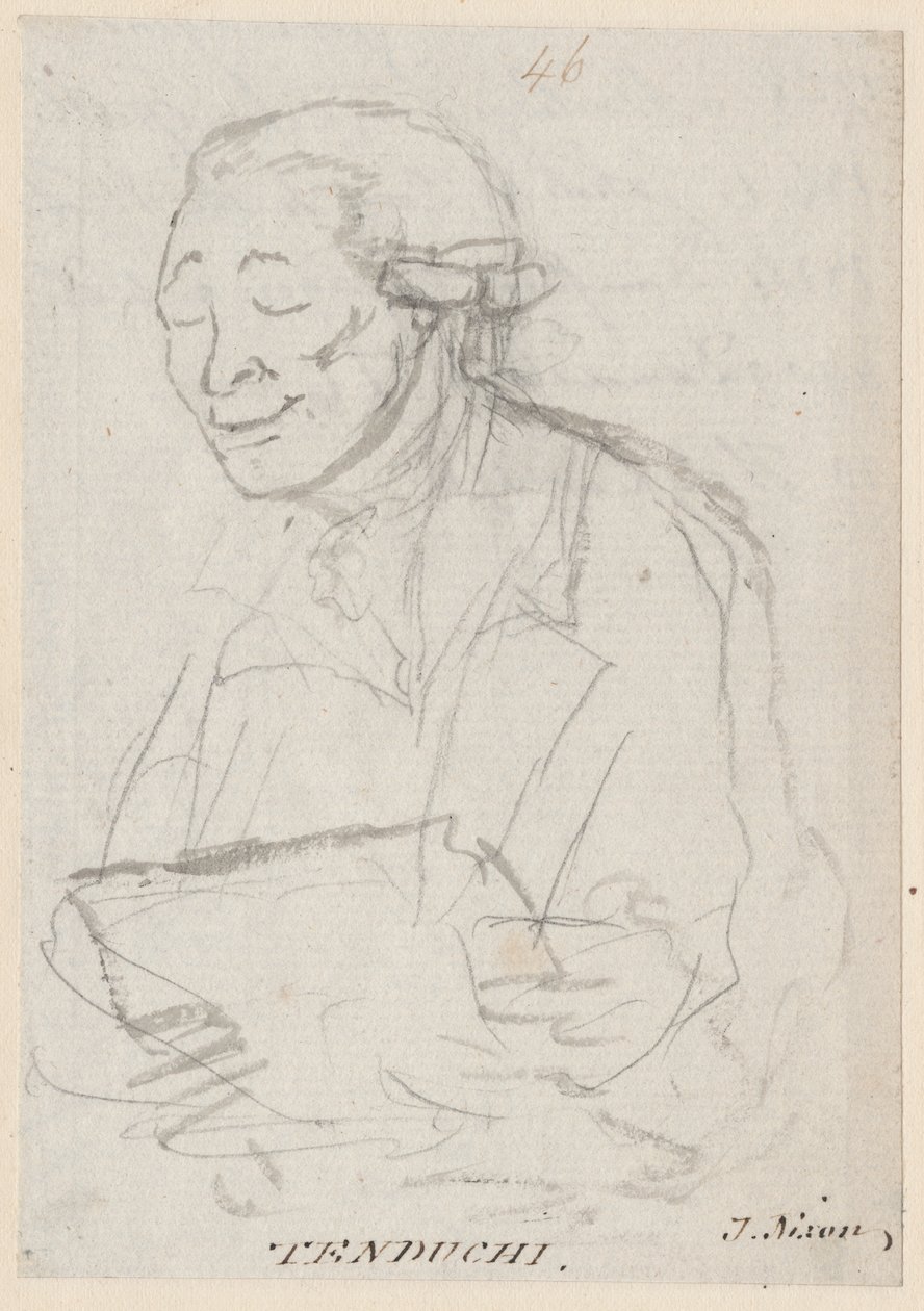 Tenducci，1785（铅笔和纸上洗） 作者 约翰·尼克松